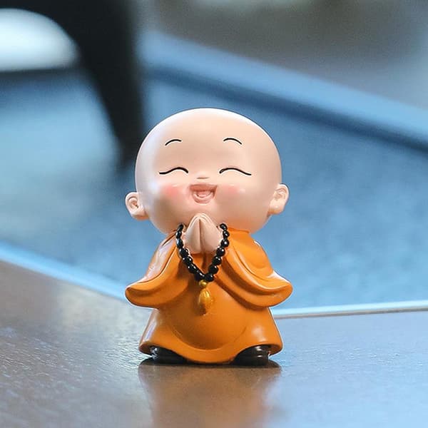 Mini Buddha-statue Små buddhistiske munker Buddhisme-figur Ze A2