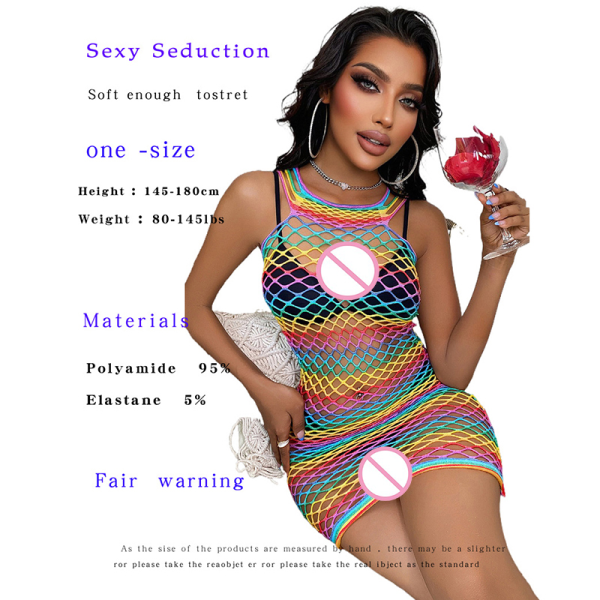 Sexy undertøy farget nett plagg kvinners Sex Mesh hul natt 7610 | Fyndiq
