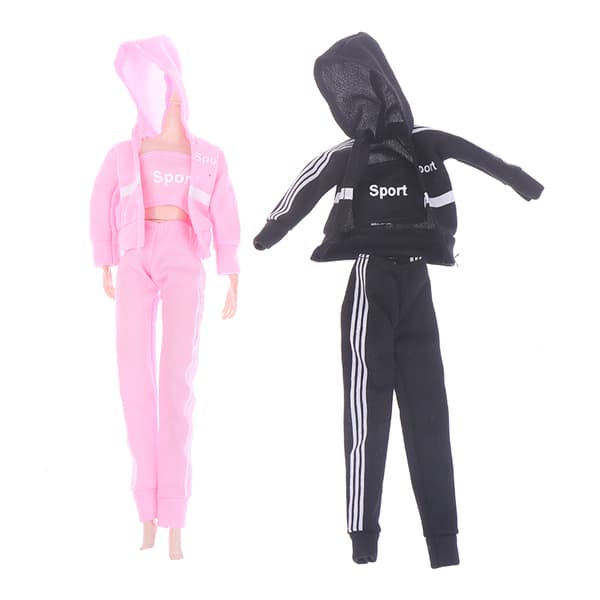 3st/ set Mode Sportkläder För 1/6 30cm Dockor Outfit Accessori Pink
