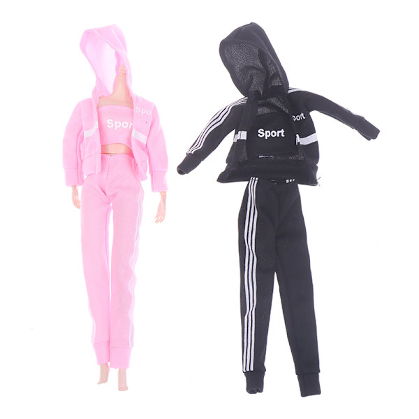 3st/ set Mode Sportkläder För 1/6 30cm Dockor Outfit Accessori White