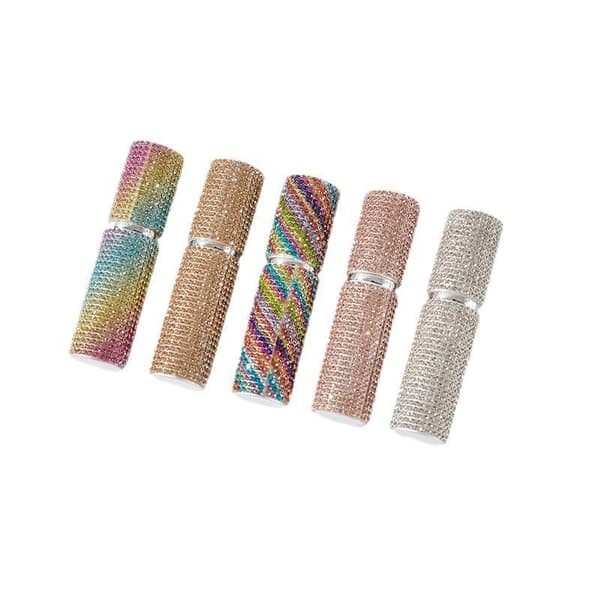 Glänsande strass 5 ml påfyllningsbar parfymsprayflaska läckagesäker A1