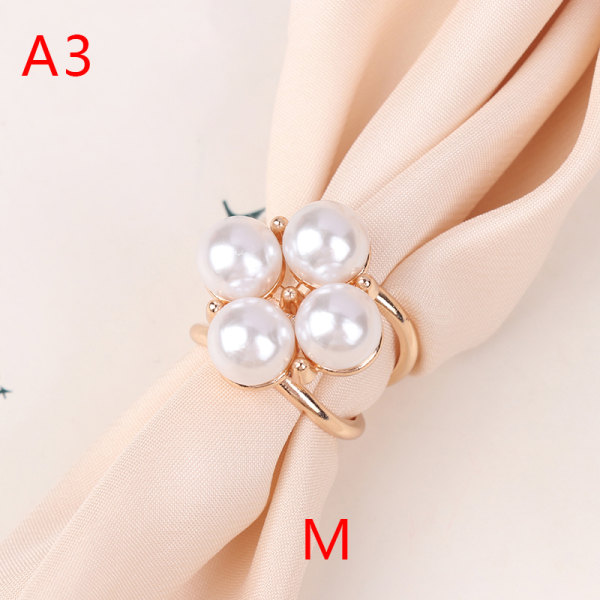 Fire perle silke tørklæde spænde smykker broche multifunktionel Acc A3