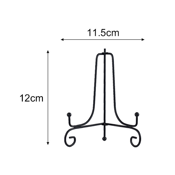Iron Display Jalusta Musta rautainen maalausteline levynäytön valokuvateline 5inch