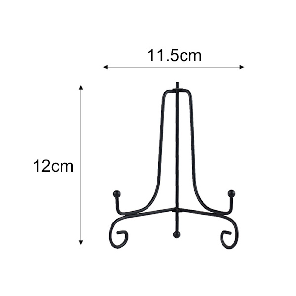 Jern Display Stand Sort Jern Staffeli Plade Display Foto Holder 5inch
