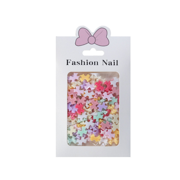 100 kpl/laukku Minibow 3D ja Nail Art -koristeet Kiiltävä rusetti SZ-601