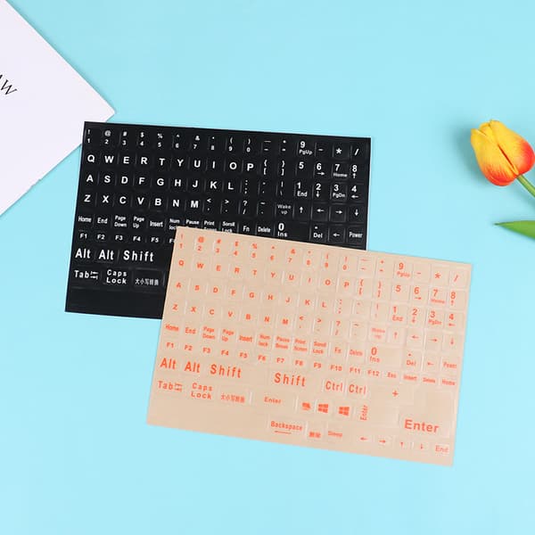 Engelsk Full Keyboard Frosted Transparent Keyboard Stickers Com A