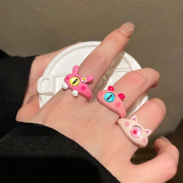 n Populär e Style Djurring Mode Personlighet Charm Finger 2