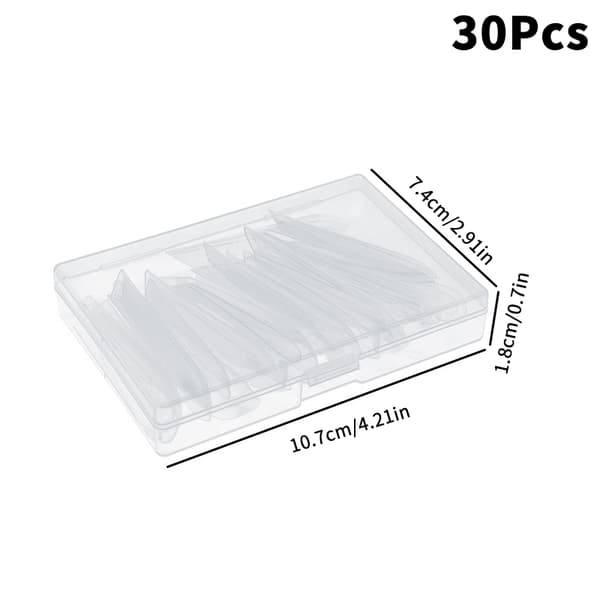 30/150 stk./æske buede stiletto-kloformede negleforme til fingre 30pcs