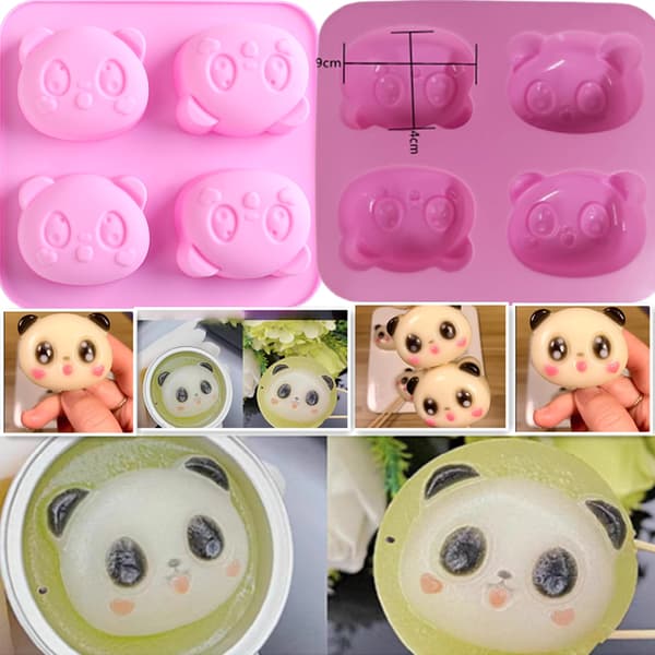 Panda Silikon Sjokoladeform Kake Isbrett Jelly Candy Cookie