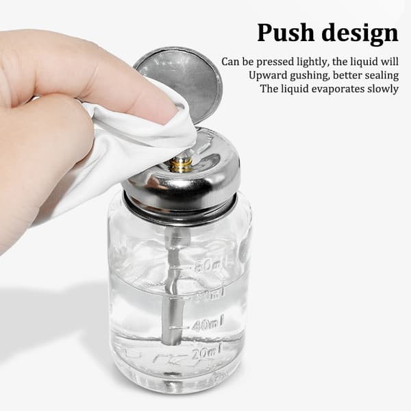 100ml Push Down Empty Pump Dispenser For Neglelakkfjerner Alc