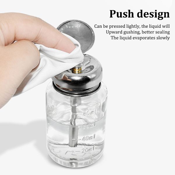 100ml Push Down Empty Pump Dispenser ForNeglelakfjerner Alc