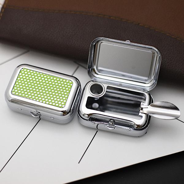 Case med låsbart lock Portabelt skrivbord i metall i ask Green