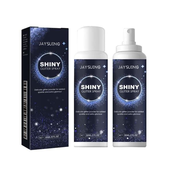 Skinnende Glitter Spray Strålende Sølv Glitter Spray til Hår & Krop
