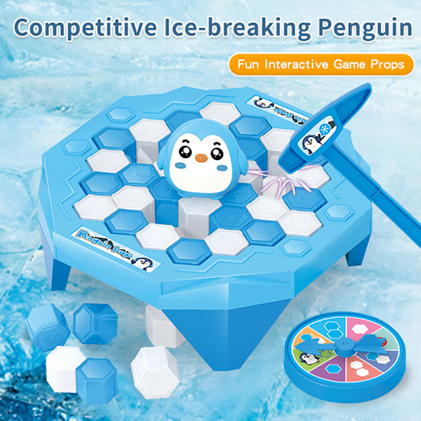 Ice Breaking Save The Penguin Trap -lautapeli Vanhempi-lapsiperhe