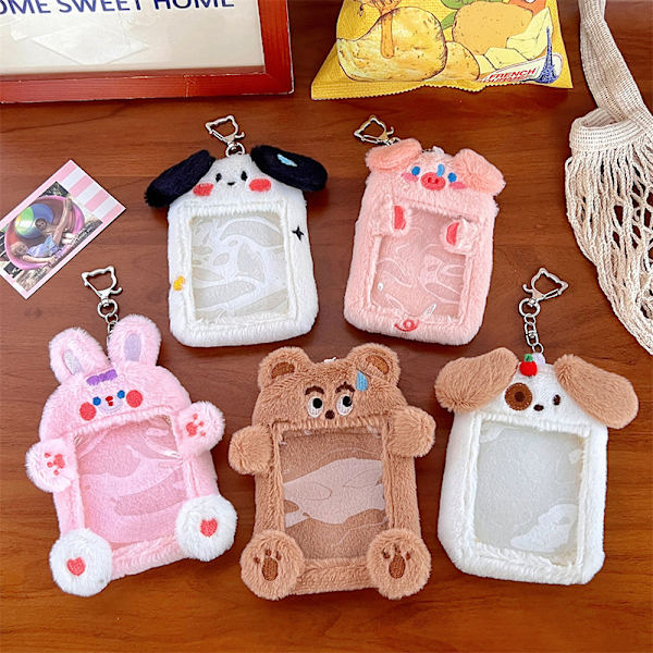 Bear Plush Photocard Holder Kpop Idol Photo Holder Girl e Keyc A4