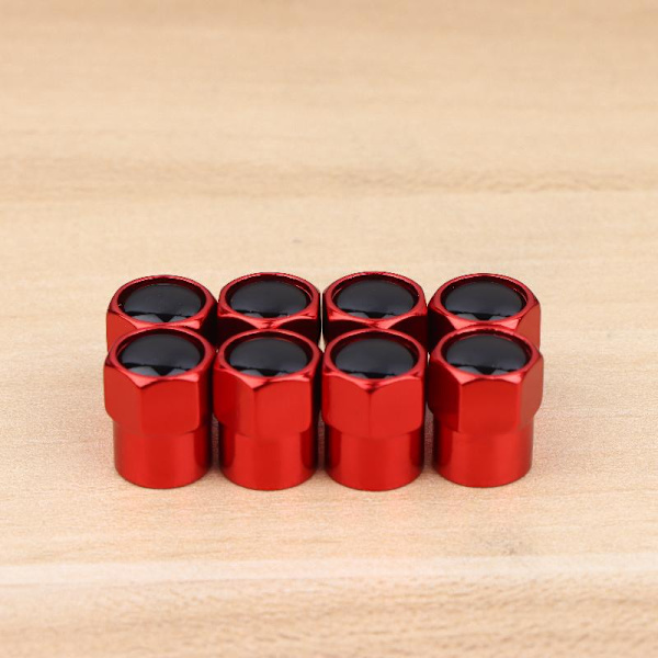 8 st bildäckventilskydd Dammtätt bildäcklock Universalbil Red 8Pcs
