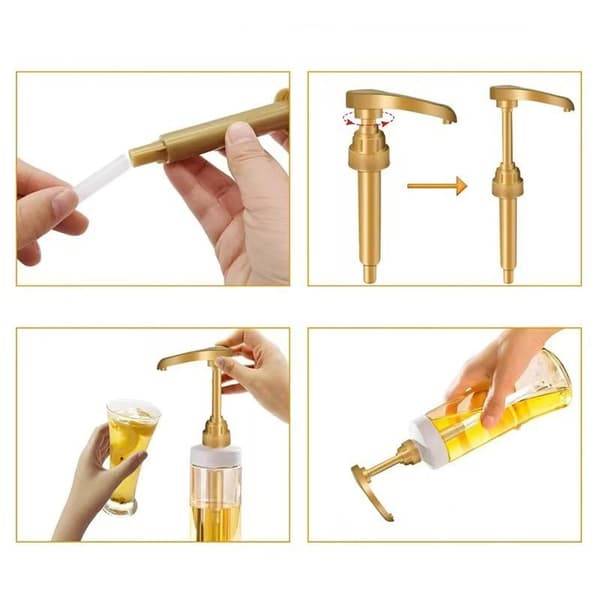 6 st sirapspump kaffesirapspump dispenser guldsirapspump topp Gold 6pcs