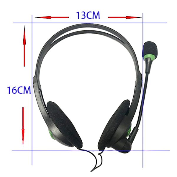 3,5 mm trådbundna hörlurar Universal headset med mikrofonbrus Black