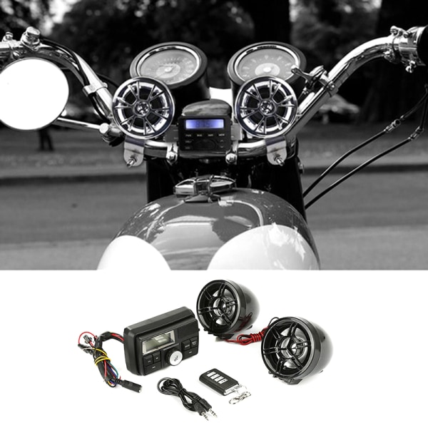 12V for motorsykkel motorsykkel o FM-radio MP3 ATV stereohøyttalere