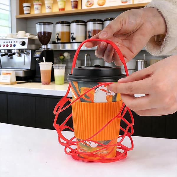 Urholkad mjölkteförpackningspåse Silikonkaffepåse Dekor Yellow S