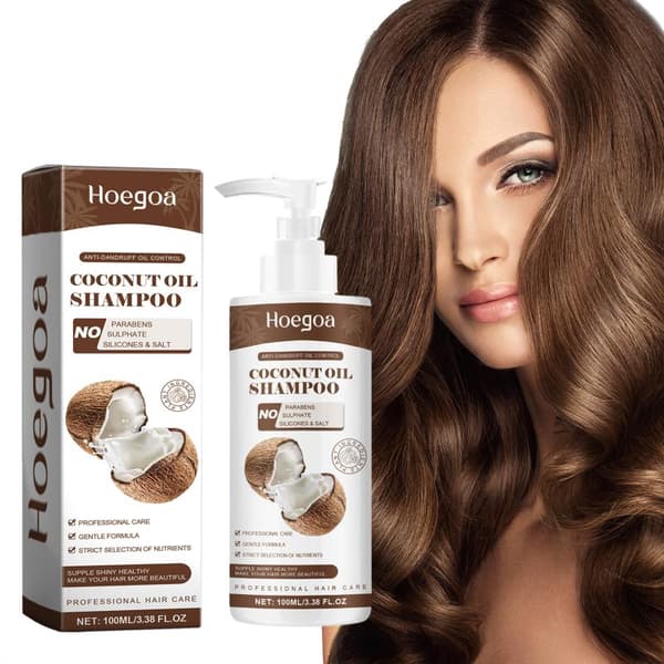 Hoegoa 100ml kokosolja mjällschampo kontrollolja rengöring