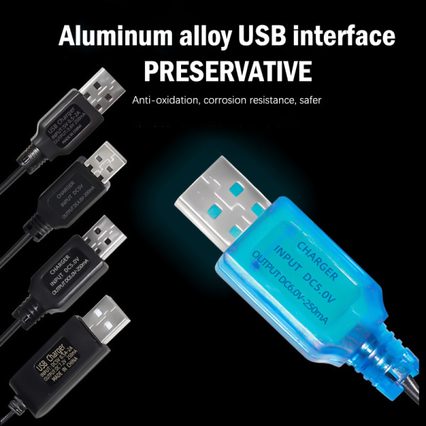 3,6 V 4,8 V 6 V 7,2 V NiMH-akku USB -laturi kaukosäätimelle A7