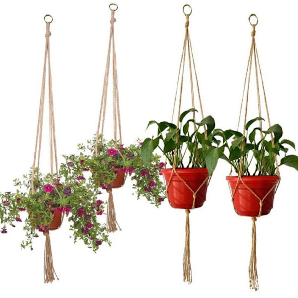 Have Blomsterkurv Reb rame Vægophæng Hængende Potte s Hæng 90cm