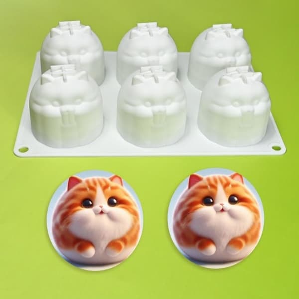 3D Nydelig Kattepudding Mousseform DIY Dyre Mochi Dessert Cho B