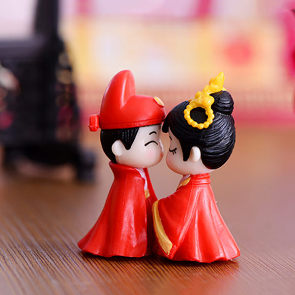 Lovers Couple Miniatyyri mininukke DIY Terrarium Figurines Fairy 2.6*5.7cm