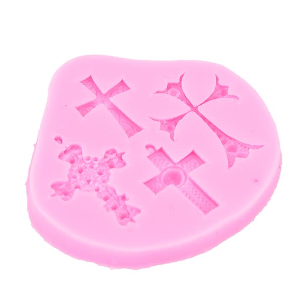 Gothic Cross Jesus Silikonfondantform Kakedekorering Choco