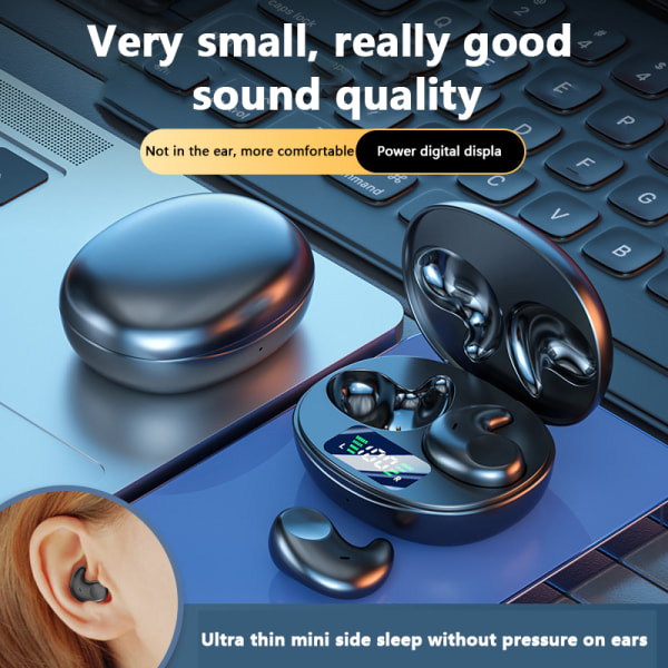 Ny Invisible Sleep Wireless Earphone Bluetooth 5.3 Hidden Earb Black