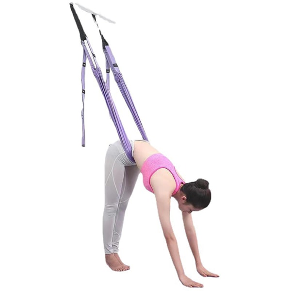 Justerbar Aerial Yoga Strap Elastisk Stretch Door Hængende Yoga Purple