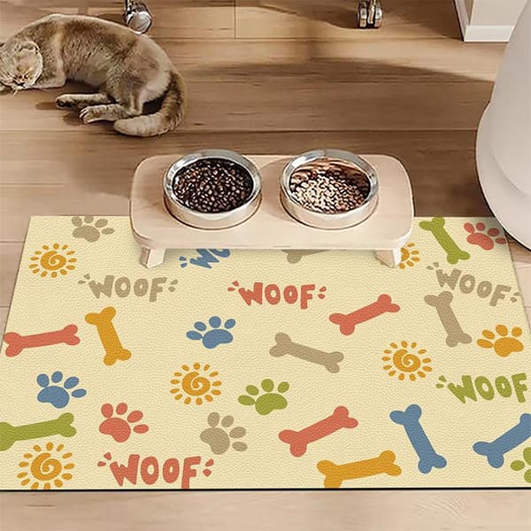 Kæledyrsartikler Måtte Huskat Hundefodermåtte Kæledyrsdækkeserviet Til A4 30X40cm