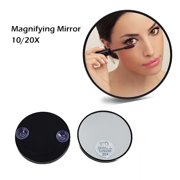 10/20X Makeup Forstørrelsesspeil Sovesaler Hjemmekontor Sugekopp White 20X
