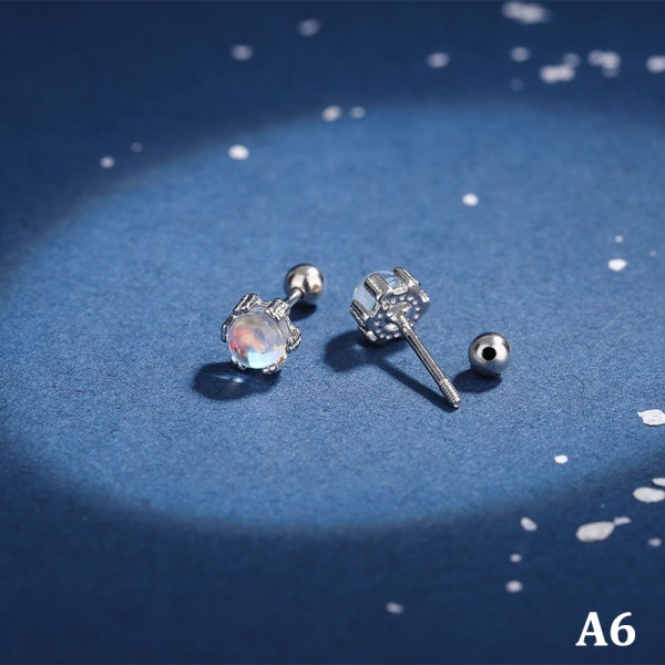 1 par örhängen Crystal Ear Stud Rostfritt stål Helix Ear A6 28db | A6 |  Fyndiq