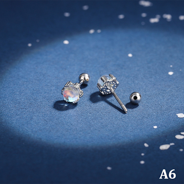1 par örhängen Crystal Ear Stud Rostfritt stål Helix Ear A6