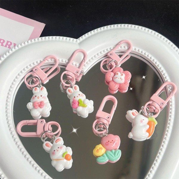 e Nøglering Bunny Gulerødder Car Bag Pendant Kvinder Piger Tulip Key 01