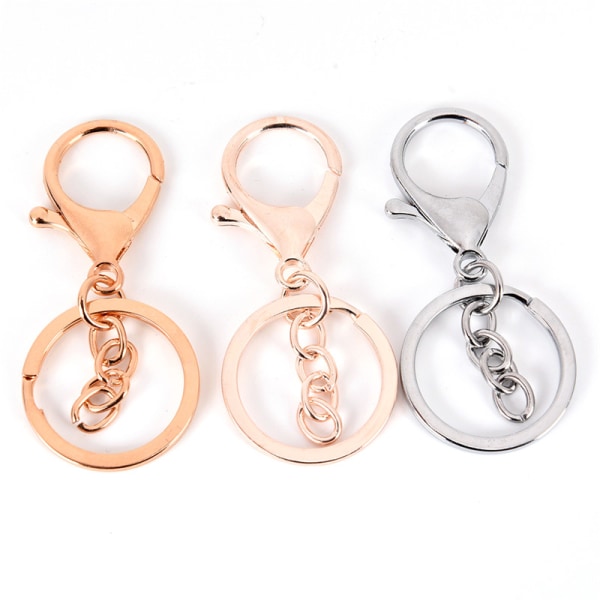 Köp 10st DIY nyckelringar nyckelring smycken fynd hummer lås ke | Fyndiq