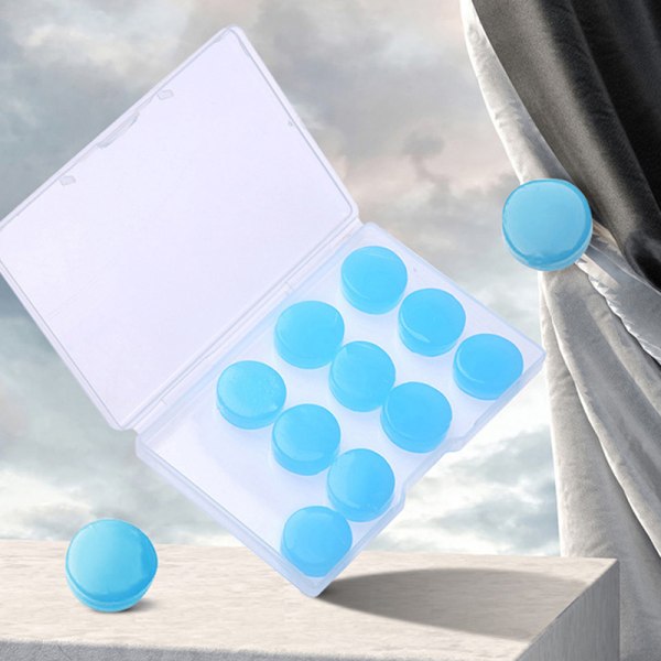 12 st silikonöronproppar Bullerreducering Sleep Anti Cancelling S Blue