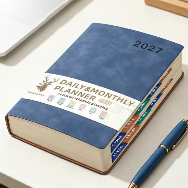 Engelsk 2027 Timeplanlegger Notisblokk Effektivitet A5 Agenda Plan A2