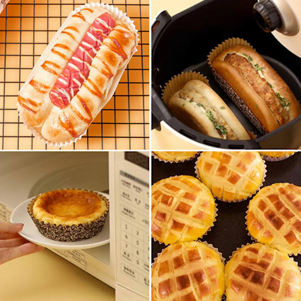 100 Stk Cupcake Papir Liner Kop Muffin Case Bakke Kage Form Bagin F
