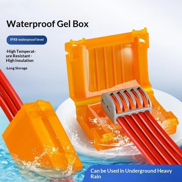 1 Set Utomhus IPX8 Mini Gel Trådanslutning Kopplingsdosa Vattentät A6