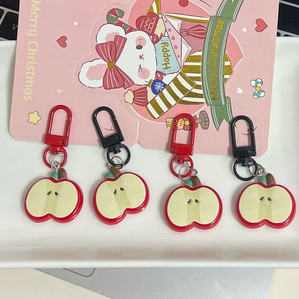 e Fruit Keychain Sarjakuva Avaimenperä Tyttöjen Laukku Riipus auton avain Acce Red