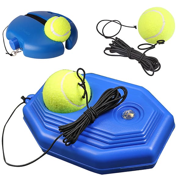 Heavy Duty Tennis Training Aids Base Med Elastisk Rope Ball Spa A1