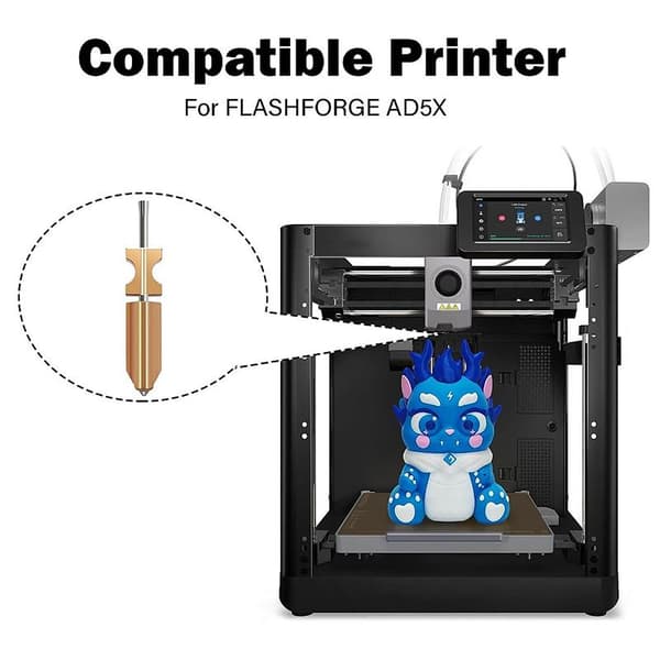 Flashforge AD5X -suuttimen päivitys irrotettava 0.25 0.4 0.6 0.8m A4