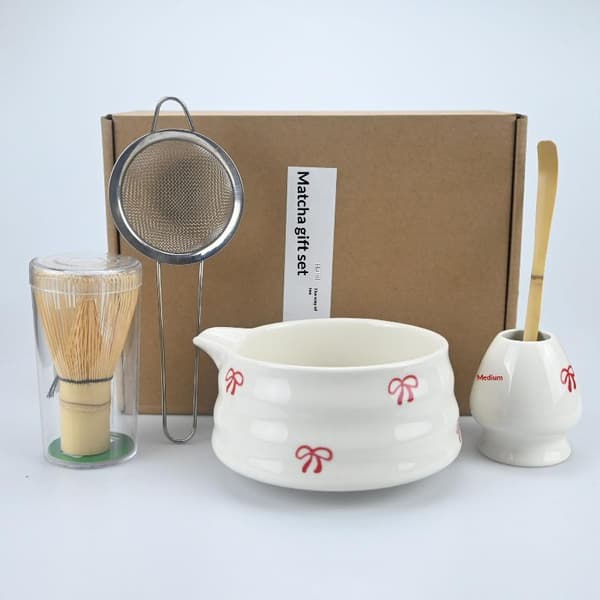 Bambu Matcha Vispset Chasen Chashaku Matcha Visp För Te C 4Pcs