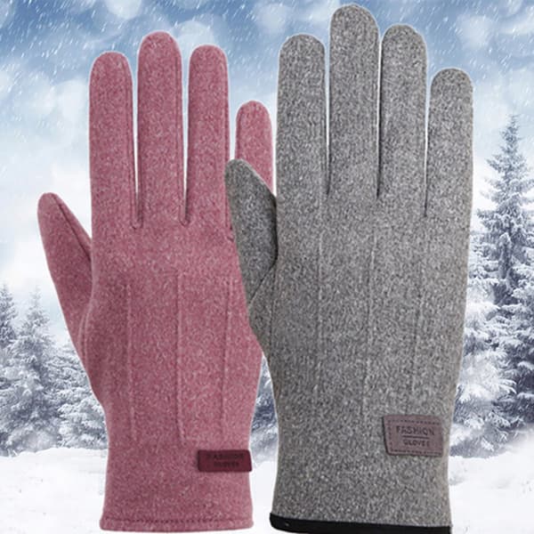 1 Par Winter Warm Touch Eleganta enkla kashmirhandskar Tjocka Gray