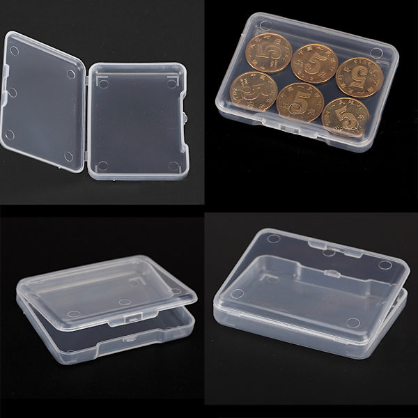 5 st Plast Transparent Med Lock Förvaringsbox Collection Contai