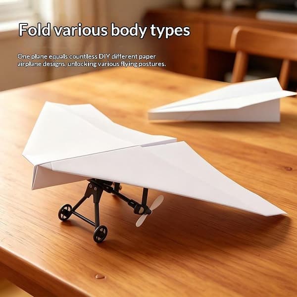 Fjärrkontroll Pappersflygplanssats med Gyrostabilisator DIY Elektrisk A4