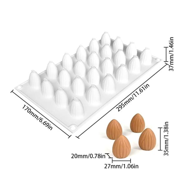 Frukt Honung Persika Silikon Mousse Mandel Tårtform Tårtdekor A2